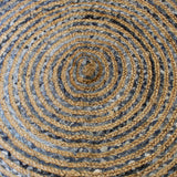 Recycled Denim & Jute Round Rug