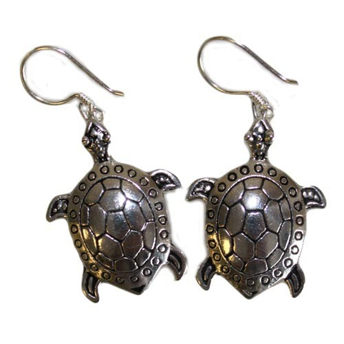 Sterling Silver Turtle Earrings