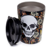 Skulls & Roses Stainless Steel Travel Cup