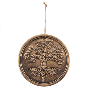 bronze terracotta tree of life wall plaque