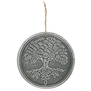Silver Tree Of Life Terracotta Wall Plaque