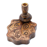 wooden backflow incense burner