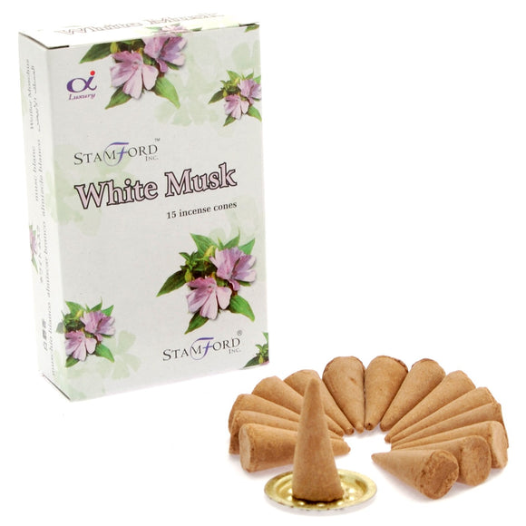 white musk incense cones