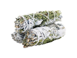 White sage and juniper smudge stick