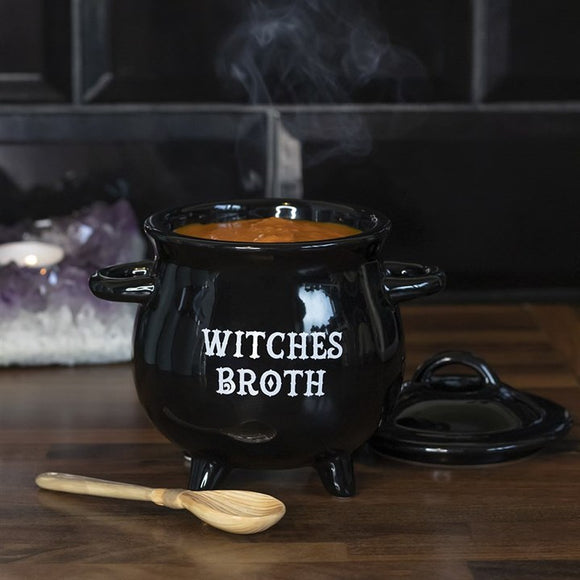 witch cauldron dish and spoon